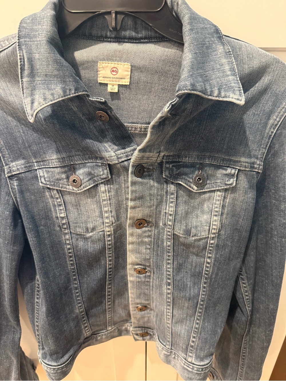 AG jean jacket , like new , super soft and stretchy size M